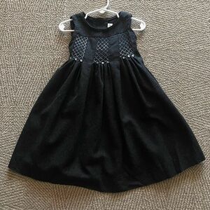 Baroni Dark Grey Dress with Grey Ombre Smocking